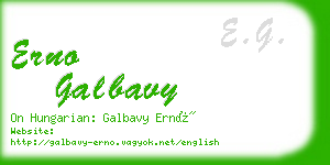 erno galbavy business card